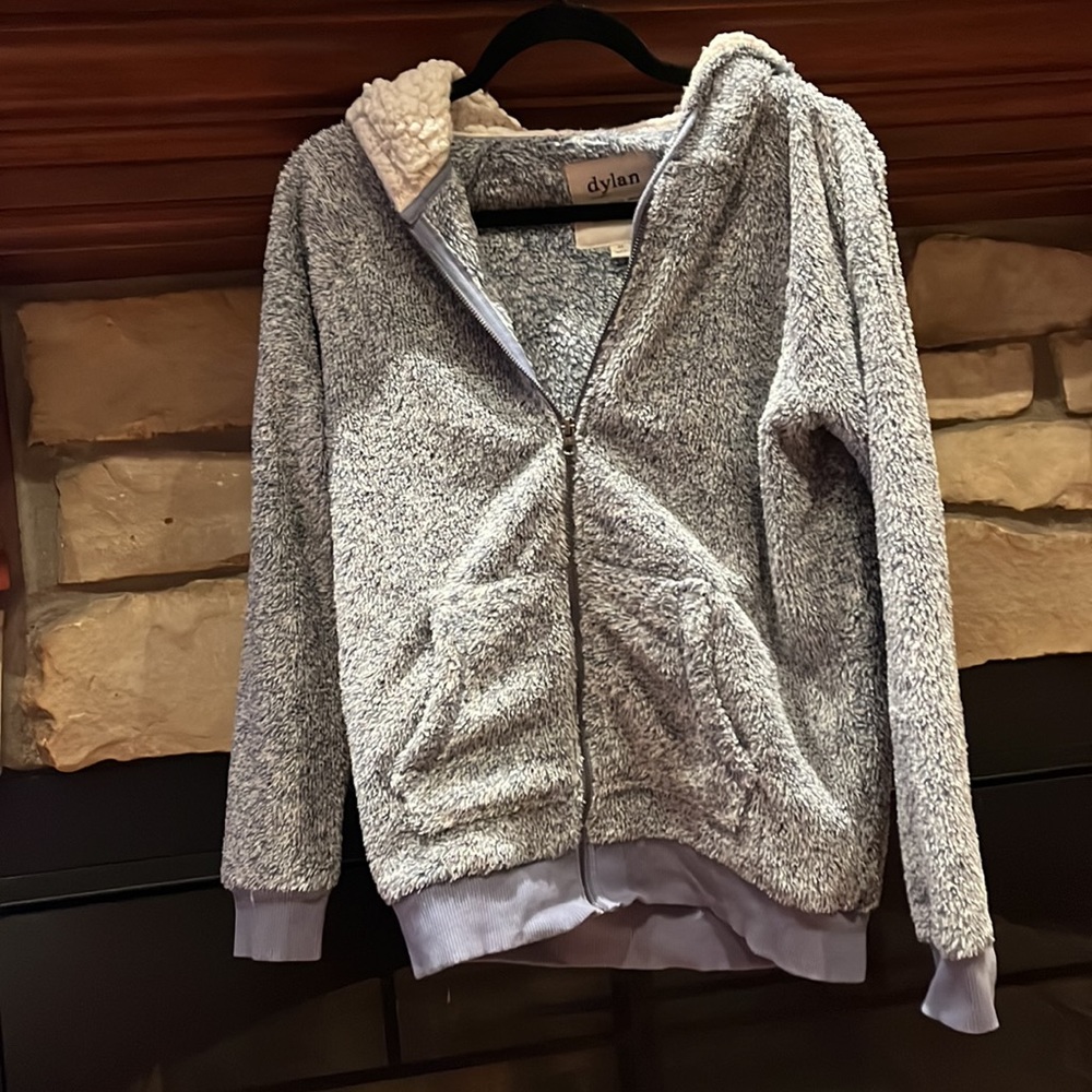 Women’s full zip sweatshirt blue white so soft